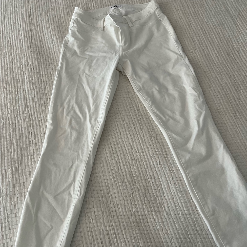 Paige straight white jeans